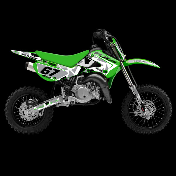 KX 65 2000 - 2025 Kawasaki Full Graphics Kit - Urban Camo Smoke