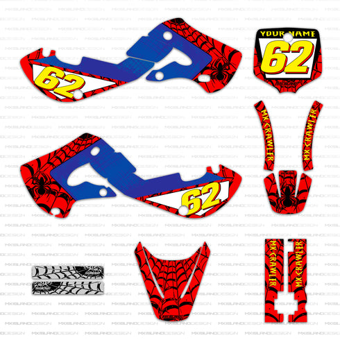 KX 65 2000 - 2025 Kawasaki Full Graphics Kit - Mx Crawler Original