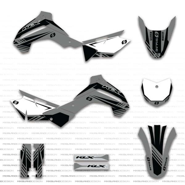 S-ONE: 'Gray' Kawasaki Full Graphics kit