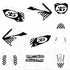 Honda CRF450R Podium Graphics Kit (2009-2012) – White & Black Color Scheme