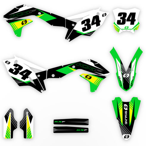 S-ONE Yellow/Green Kawasaki Full Graphics Kit
