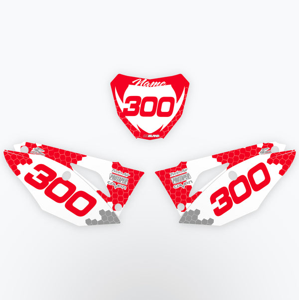 Venom White/Grey Honda Number Plate Graphics Kit