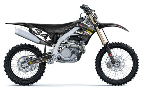 ISLAND STRIKE: BLACK/GREY Kawasaki Full Graphics Kit