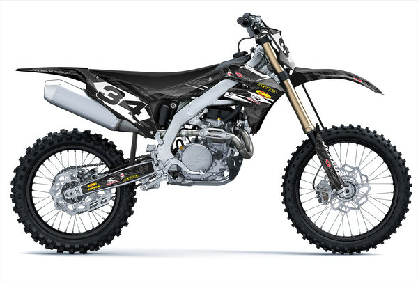 ISLAND STRIKE: BLACK/GREY Kawasaki Full Graphics Kit