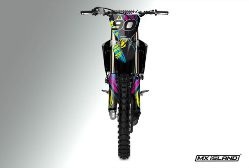 Retro Summer Highlighter Yellow/Black Honda Full Graphics Kit