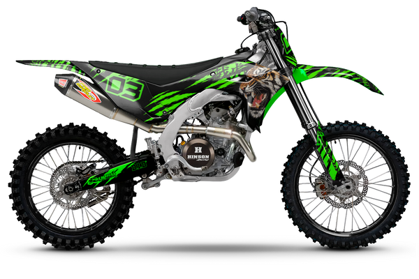 Zhanhu Black/Green Kawasaki Full Graphics Kit