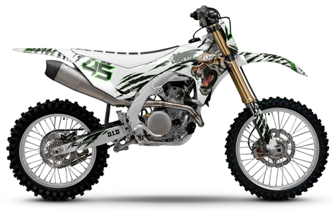 Zhanhu Black/White Kawasaki Full Graphics Kit