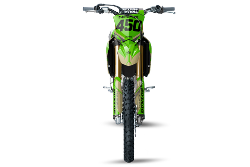 ISLAND STRIKE: Kit de gráficos completo Kawasaki BLANCO/GRIS