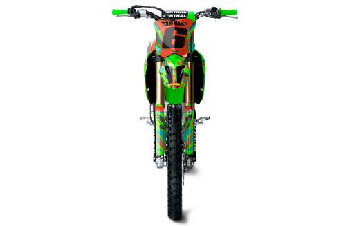 JET FIGHTER: Kit de gráficos completo Kawasaki VERDE AZUL/GRIS