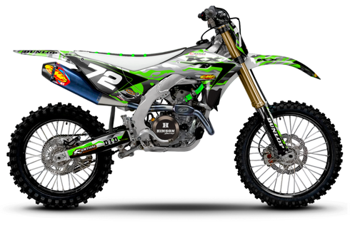 Jet Fighter Green/Grey Kawasaki Full Graphics Kit
