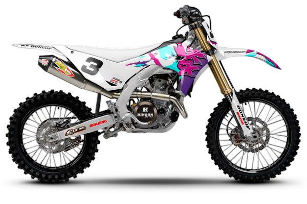 NINETY IV Magenta/Electric Cyan Kawasaki Full Graphics Kit
