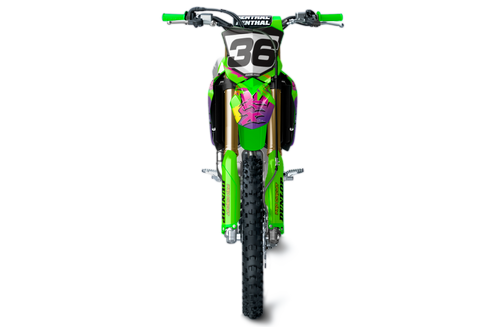 NINETY IV Magenta/Green Kawasaki Full Graphics Kit