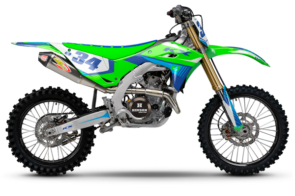 S-One Cyan/Blue Kawasaki Full Graphics Kit