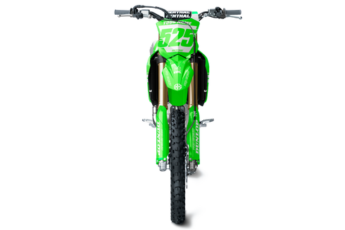 Velocity White/Green Kawasaki Full Graphics Kit