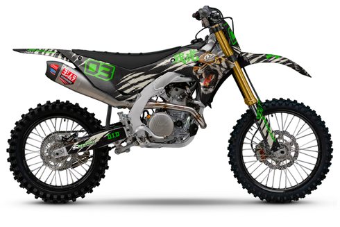 Zhanhu Black/Green Kawasaki Full Graphics Kit