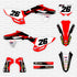 FACTORY RIDER: Kit de gráficos completo Honda NEGRO/ROJO