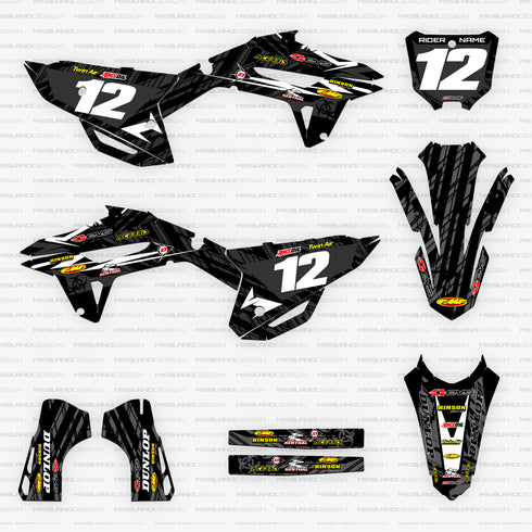 Island Strike Black/Grey Honda Full Graphics Kit