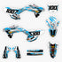 JET FIGHTER CAMO: Kit de gráficos completo Honda AZUL CIELO/GRIS