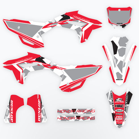 Urban Camo Red/Grey Honda Full Graphics Kit