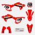 Angel Heart: Kit de gráficos completo Honda NEGRO/GRIS CLARO