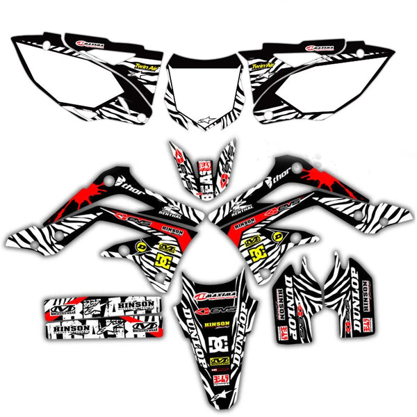 Beast Mode: Black/Red Honda Full Graphics Kit