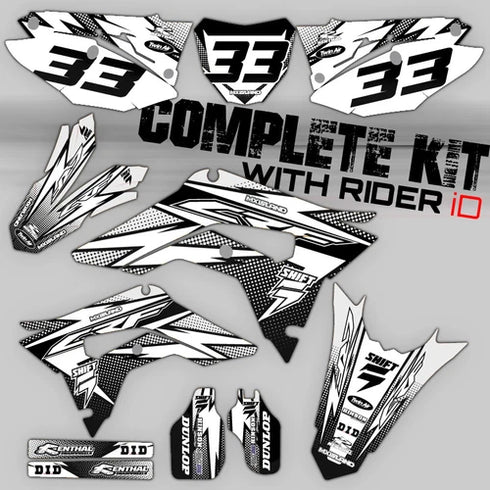 Lightning: Black/White Honda Full Graphics Kit