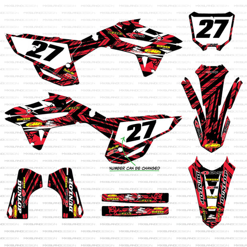 Island Strike: Black/Red Honda Full Graphics Kit