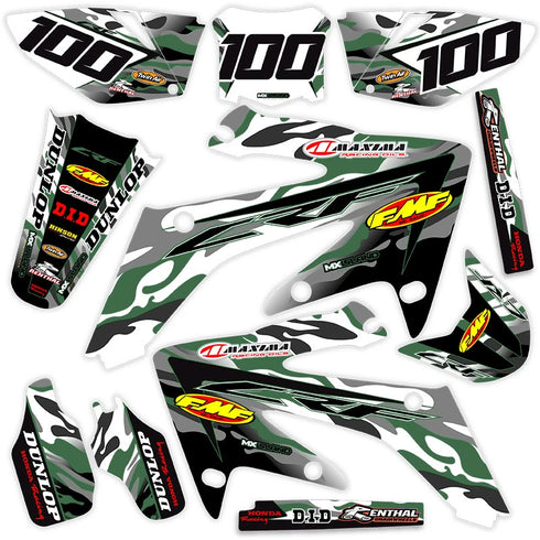 Jet Fighter: Army Green/Grey Honda Full Graphics Kit
