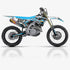 JET FIGHTER CAMO: Kit de gráficos completo Honda AZUL CIELO/GRIS