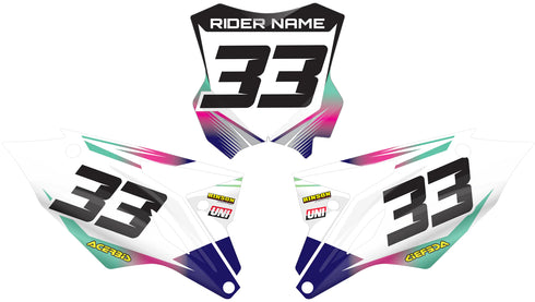 BEAST MODE: BLACK/RED Honda Number Plate Graphics kit