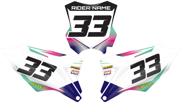 BEAST MODE: BLACK/RED Honda Number Plate Graphics kit