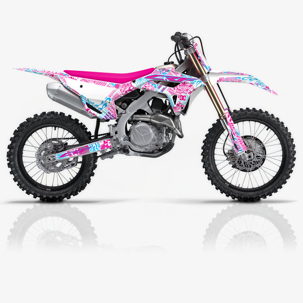 Night Rider Magenta/Cyan White Honda Full Graphics Kit