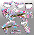 Night Rider: Magenta/Cyan (White) Honda Full Graphics Kit