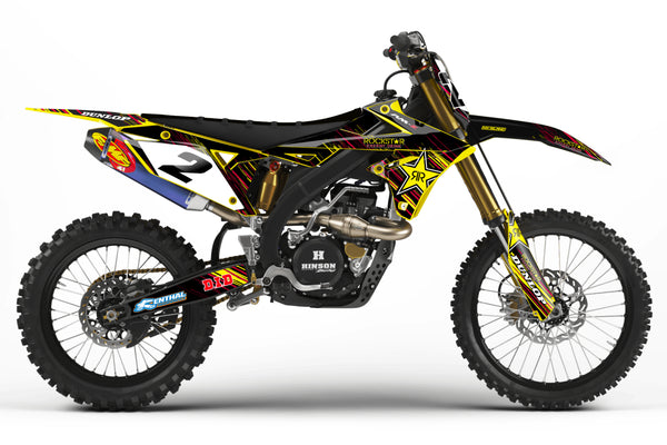 ROCKSTAR: YELLOW/RED Suzuki Full Graphics kit