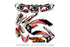 RIDGELINE: RED/WHITE Suzuki Full Graphics Kit