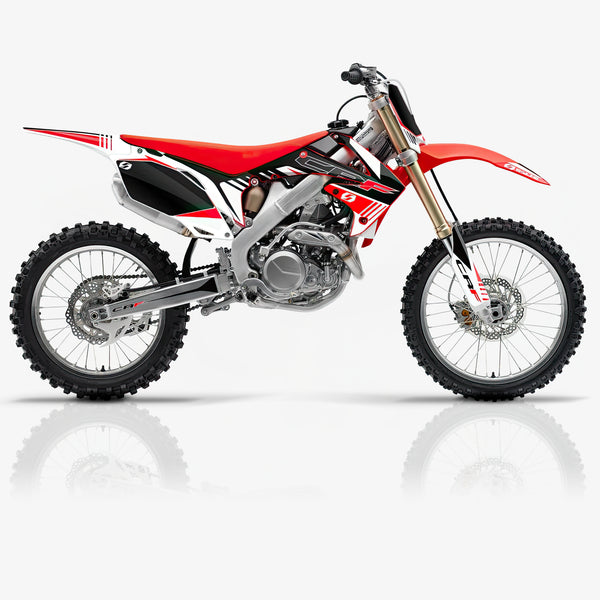 S-One White/Red Honda Full Graphics Kit