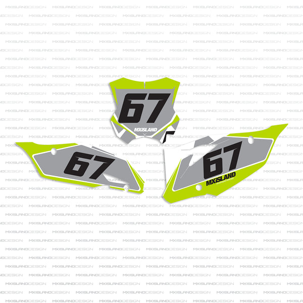 SERIE X-1: Kit gráficos de matrículas Kawasaki