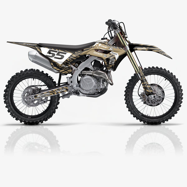 Zebra Camo Charcoal/Tan Honda Full Graphics Kit