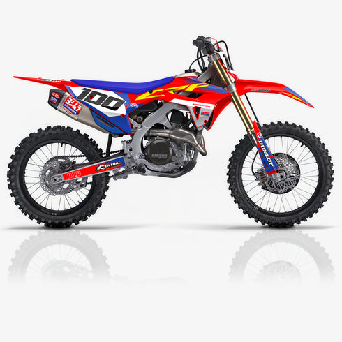 FACTORY RIDER: Kit de gráficos completo Honda AZUL/ROJO