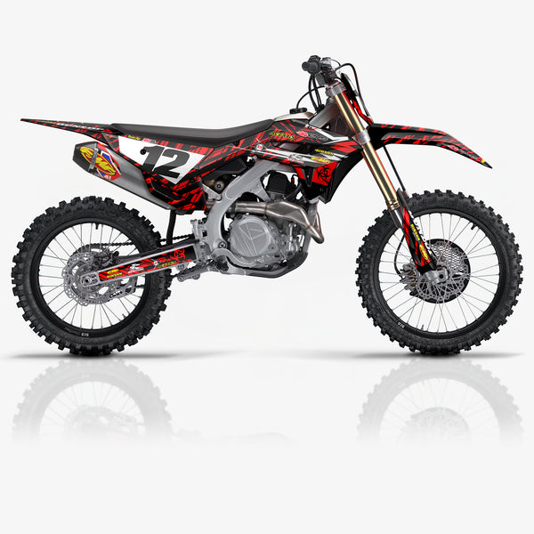 Island Strike Black/Red Honda Full Graphics Kit