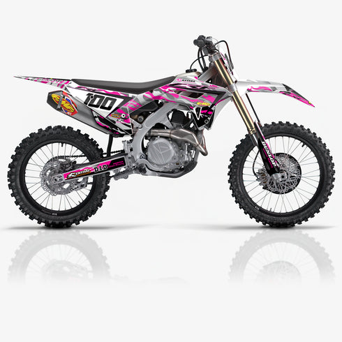 JET FIGHTER: Kit de gráficos completo Honda MAGENTA/GRIS