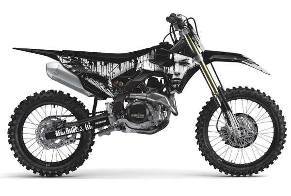 Mx Island Angel Heart: BLACK/LIGHT GREY Full Graphics kit — fits KTM®