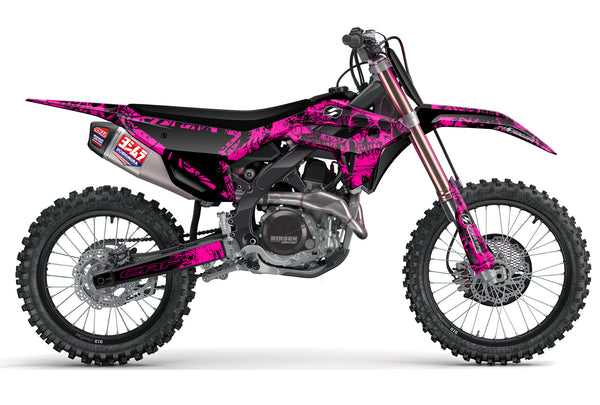 BONECRUSHER: MAGENTA/BLACK Honda Full Graphics kit