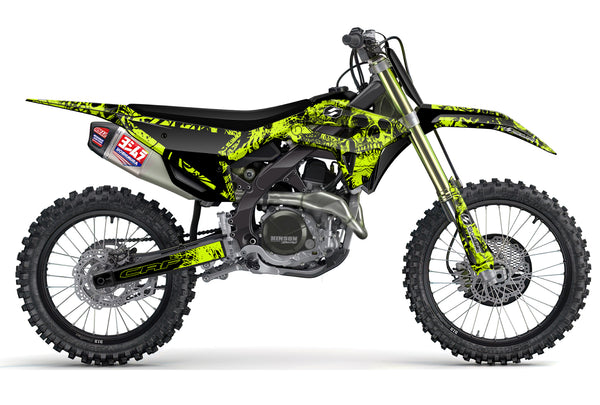 BONECRUSHER: TOXIC GREEN/BLACK Honda Full Graphics kit
