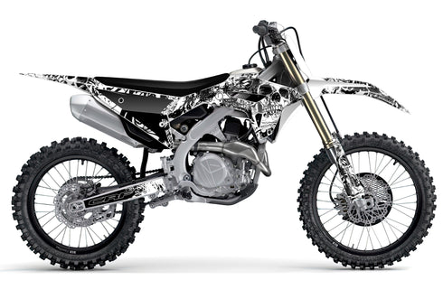 BONECRUSHER: BLACK/WHITE Honda Full Graphics kit