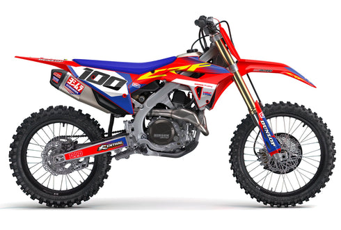 Factory Rider Blue/Red Honda Full Graphics Kit