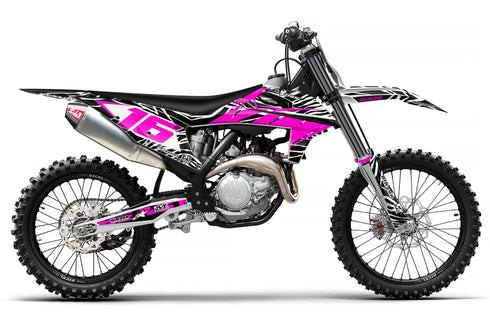 MODO BESTIA: Kit de gráficos completo KTM MAGENTA/BLANCO