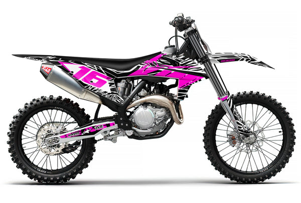 Mx Island BEAST MODE: MAGENTA/WHITE Full Graphics Kit — fits KTM®