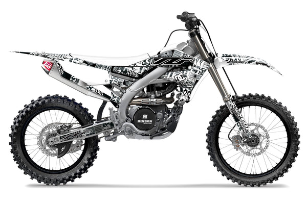NIGHT RIDER: BLACK/WHITE Yamaha Full Graphics kit