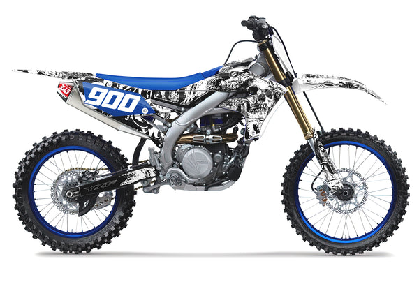 BONECRUSHER: BLANCO/NEGRO Kit gráfico completo Yamaha